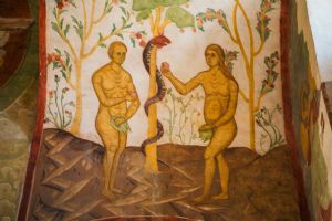 Грехопадение Адама и Евы. Фреска Свияжского Успенского собора
